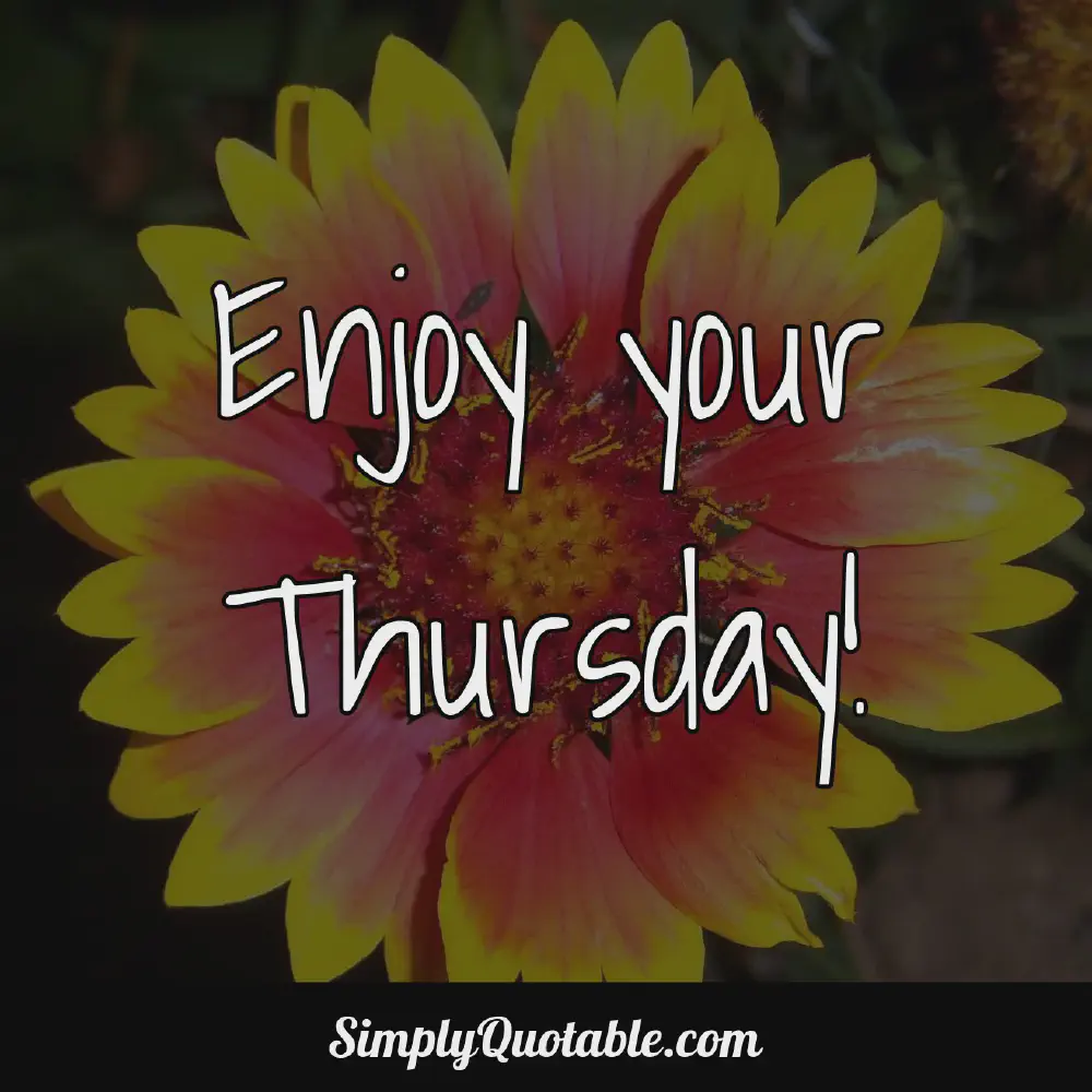 Enjoy your Thursday